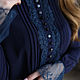 Блузка женская из хлопка ROYAL LACE Blue с рукавом. Блузки. IRINA BRAGUTSA. Ярмарка Мастеров.  Фото №5