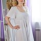 Cambric nightgown, model Maria, a gift to her wife. Nightdress. Blouse Blues. My Livemaster. Фото №6