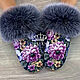 Warm pavloposadsky mittens with fur, Mittens, Moscow,  Фото №1
