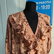 Одежда handmade. Livemaster - original item blouse: Silk blouse with, coquille. Handmade.