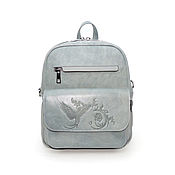Сумки и аксессуары handmade. Livemaster - original item Backpacks: Bag backpack leather women`s gray Eleri Mod. SR29p-741. Handmade.