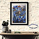Paintings: pastel drawing pastel city landscape BLUE CITY. Pictures. pictures & decor of TanyaSeptember. My Livemaster. Фото №4