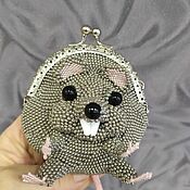 Сумки и аксессуары handmade. Livemaster - original item Knitted purse coin purse Mouse made of beads. Handmade.