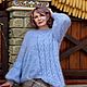 Вязанная туника - асимметрия , оверсайз " НеКакУВсех ". Туники. Наталья  Пуховая Мастерская (puhovyiy-master). Ярмарка Мастеров.  Фото №6