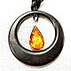 Aura. Pendant in ebony and amber. Pendant. NGS Masters. My Livemaster. Фото №4
