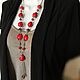 Author's decoration Svetlana Boiko. Chic handmade jewelry to purchase at the Fair Masters. Stylish long piece of coral. Unusual boho jewelry from natural stones, with pendant
