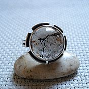 Серебряное кольцо с розовым турмалином