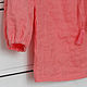 Coral boho blouse made of 100% linen. Blouses. etnoart. My Livemaster. Фото №5