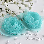 Украшения ручной работы. Ярмарка Мастеров - ручная работа Цветы из ткани. Капелька зимы.. Handmade.