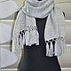 Scarf stole with fringe. Shawls. Olga Lado. My Livemaster. Фото №4