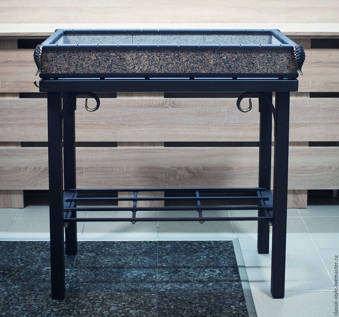 Мангал со стенками из натур. гранита "БАРОН" в интернет-магазине на ...