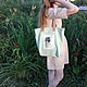 Mint Bag girl in Turban Shoulder bag textile shopper. Shopper. mechty-o-lete. My Livemaster. Фото №6