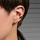 Серьга кафф из серебра 925 пробы и серебра с позолотой. Каффы. AVI JUVI. Ярмарка Мастеров.  Фото №6