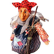 Куклы и игрушки handmade. Livemaster - original item Baba Yaga in a mortar. Handmade.