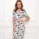 Bird sheath dress, summer dress made of cotton knitwear on the figure. Dresses. mozaika-rus. My Livemaster. Фото №4