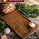Order Steak board with wooden saucepan. Color 'walnut' (co. derevyannaya-masterskaya-yasen (yasen-wood). Livemaster. . Cutting Boards Фото №3