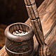 Mortar with a small pestle made of dark ash. Mortars. Foxwoodrus. Online shopping on My Livemaster.  Фото №2