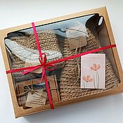 Сувениры и подарки handmade. Livemaster - original item Gift set in a kraft box with a postcard.. Handmade.