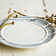 Winter birches. Pie plate, handmade ceramics. Children\'s tableware. JaneCeramics. My Livemaster. Фото №5