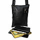 Order Men's bag: Men's Leather Bag Black Falcon Mod. S55c-712. Natalia Kalinovskaya. Livemaster. . Men\'s bag Фото №3