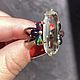 Ring with green Amethyst and Opals. Rings. serebro-i-kamni-1. Online shopping on My Livemaster.  Фото №2