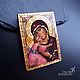 Miniature Vladimir Icon of the Mother of God. Icons. OLGA KNIAZEVA | Yuvelirnaya zhivopis. Интернет-магазин Ярмарка Мастеров.  Фото №2