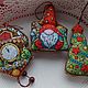 Набор вышитых ёлочных игрушек-пряников. Елочные игрушки. Натали Broderie a la main (Broderie-main). Ярмарка Мастеров.  Фото №4