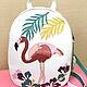 White leather backpack 'Flamingo', Backpacks, Yaroslavl,  Фото №1