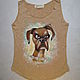 T-shirt "Suspicious dog" Art color Handmade, Tanks, Tuapse,  Фото №1