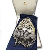Винтаж: Серебряная брошь-подвеска с золотой жемчужиной Южных морей. Япония