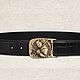 Genuine crocodile leather belt with 'warrior' buckle'!. Straps. SHOES&BAGS. My Livemaster. Фото №4