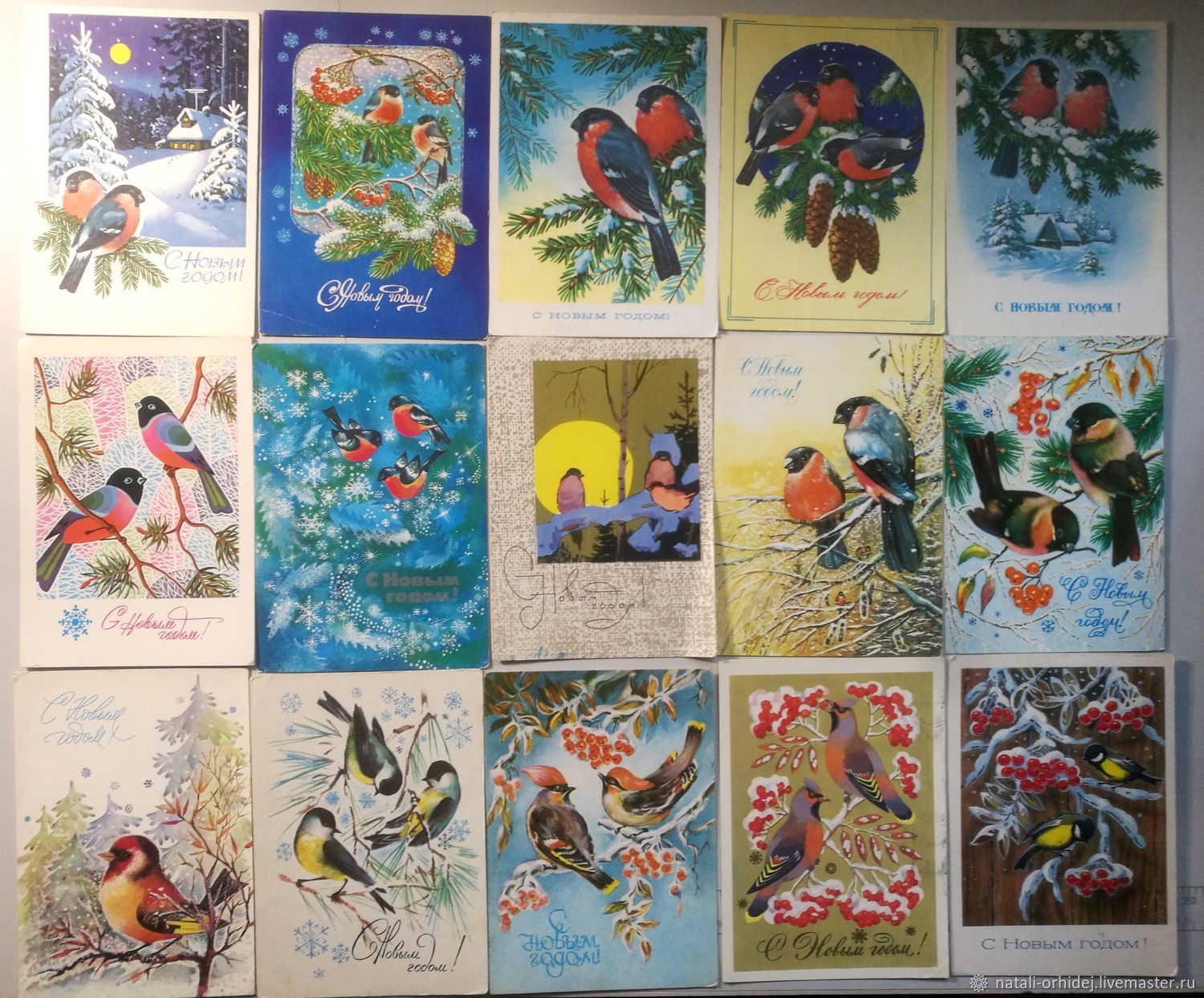 Набор советских новогодних открыток
