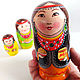 Bashkir Matryoshka 3 seater 11.5 cm Orange. Dolls1. matryoshka (azaart). Online shopping on My Livemaster.  Фото №2