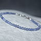 Bracelet made of beads natural stone tanzanite with a cut, Bead bracelet, Moscow,  Фото №1