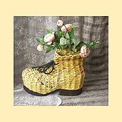 Ботинок декоративный, плетеный, Корзины, Екатеринбург,  Фото №1