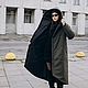  Пальто Shinrin Зимнее двустороннее (черный-хаки). Пуховики. Niobi.store. Интернет-магазин Ярмарка Мастеров.  Фото №2