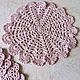 Комплект салфетка и подставки под кружки. Салфетки. Ирина Кислицына (crochet-irina). Ярмарка Мастеров.  Фото №5
