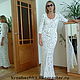 De algodón largo de ganchillo de crochet vestido blanco como la nieve', Dresses, Ekaterinburg,  Фото №1