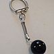 Keychain with black agate large! ball 16 mm, Key chain, Sergiev Posad,  Фото №1