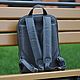 Men's leather backpack 'Marko' (Gray). Backpacks. DragonBags - Rucksack leather. My Livemaster. Фото №4