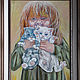 Children's oil Painting Girl with kittens-childhood, children, cats, cats. Pictures. Netta Plans. Online shopping on My Livemaster.  Фото №2