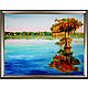 Painting landscape 'Cypress. Reflection'. Pictures. Art-terapiya Iriny Churinoj (irina-churina). Ярмарка Мастеров.  Фото №4