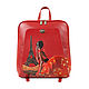 Women's flat leather backpack 'In Paris', Classic Bag, St. Petersburg,  Фото №1