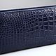 Кошелек-клатч из кожи крокодила на одной молнии IMA0251VG45. Кошельки. CrocShop товары из экзотической кожи. Ярмарка Мастеров.  Фото №6