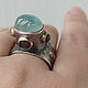 Silver ring with aquamarine and garnets. Rings. etnoart (etnoart). Online shopping on My Livemaster.  Фото №2