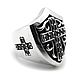 Кольцо из серебра Shield Cross ARR37-01. Кольца. Blacksilver. Интернет-магазин Ярмарка Мастеров.  Фото №2