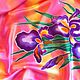 Batik shawl `Mysterious iris` 100% silk satin. HANDMADE.FAIR MASTERS. Silk Paradise. Silk scarf batik.Buy silk scarf batik `iris ' Mysterious`.Handmade. Batik.
