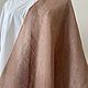 Шарф лен с шелком цвет медный коричневый. Шарфы. Grosu_Shop. Ярмарка Мастеров.  Фото №5