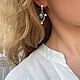 «Игривые» серебряные серьги с лабрадором/лабрадоритом. Серьги классические. Авторские украшения Aikaterini. Ярмарка Мастеров.  Фото №5