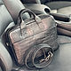 Order Crocodile leather briefcase Bag. exotiqpython. Livemaster. . Men\'s bag Фото №3
